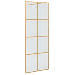Casa si Gradina - Sanitare - Cazi si cabine de dus - Paravane si usi - Zid de dus walk-in Auriu 80 x 195 cm sticla securizata - Infinity.ro
