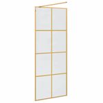 Casa si Gradina - Sanitare - Cazi si cabine de dus - Paravane si usi - Zid de dus walk-in Auriu 80 x 195 cm sticla securizata - Infinity.ro