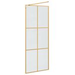 Casa si Gradina - Sanitare - Cazi si cabine de dus - Paravane si usi - Zid de dus walk-in Auriu 80 x 195 cm sticla securizata - Infinity.ro