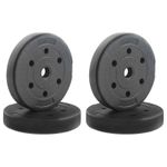 Sport si Outdoor - Fitness - Greutati si echipament - Greutati - Placi de Greutate 4 pcs Negru Ø 21.5 x 3.8 cm - Infinity.ro
