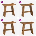 Casa si Gradina - Mobilier - Scaune si fotolii - Scaune - Scaun de baie Maro 50 x 29,5 x 50,5 cm Lemn solid de tec - Infinity.ro