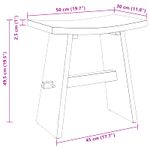 Casa si Gradina - Mobilier - Scaune si fotolii - Scaune - Scaun de baie Maro 50 x 29,5 x 50,5 cm Lemn solid de tec - Infinity.ro