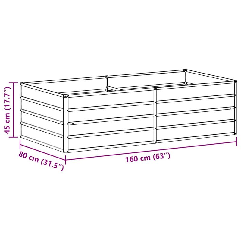 Casa si Gradina - Gradinarit si plante - Plante si ghivece - Ghivece si suporturi - Strat inaltat de gradina Maro deschis 160 x 80 x 45 cm - Infinity.ro