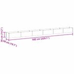 Casa si Gradina - Gradinarit si plante - Plante si ghivece - Ghivece si suporturi - Strat inaltat de gradina 582 x 50 x 36 cm Otel Galvanizat - Infinity.ro