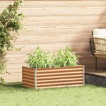 Casa si Gradina - Gradinarit si plante - Plante si ghivece - Ghivece si suporturi - Strat inaltat de gradina 98 x 50 x 36 cm Otel Galvanizat - Infinity.ro