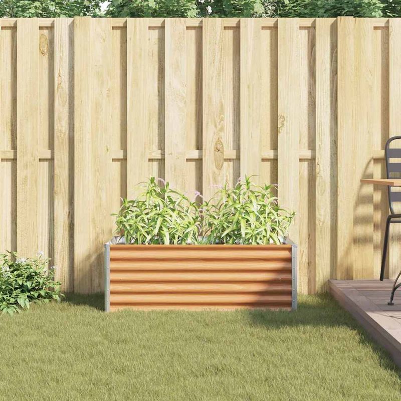 Casa si Gradina - Gradinarit si plante - Plante si ghivece - Ghivece si suporturi - Strat inaltat de gradina 98 x 50 x 36 cm Otel Galvanizat - Infinity.ro