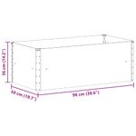 Casa si Gradina - Gradinarit si plante - Plante si ghivece - Ghivece si suporturi - Strat inaltat de gradina 98 x 50 x 36 cm Otel Galvanizat - Infinity.ro