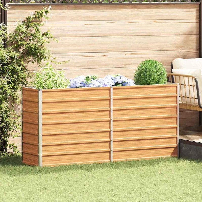 Casa si Gradina - Gradinarit si plante - Plante si ghivece - Ghivece si suporturi - Strat inaltat de gradina Maro deschis 160 x 40 x 77 cm - Infinity.ro