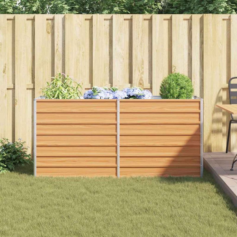 Casa si Gradina - Gradinarit si plante - Plante si ghivece - Ghivece si suporturi - Strat inaltat de gradina Maro deschis 160 x 40 x 77 cm - Infinity.ro