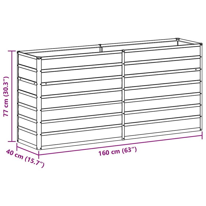 Casa si Gradina - Gradinarit si plante - Plante si ghivece - Ghivece si suporturi - Strat inaltat de gradina Maro deschis 160 x 40 x 77 cm - Infinity.ro