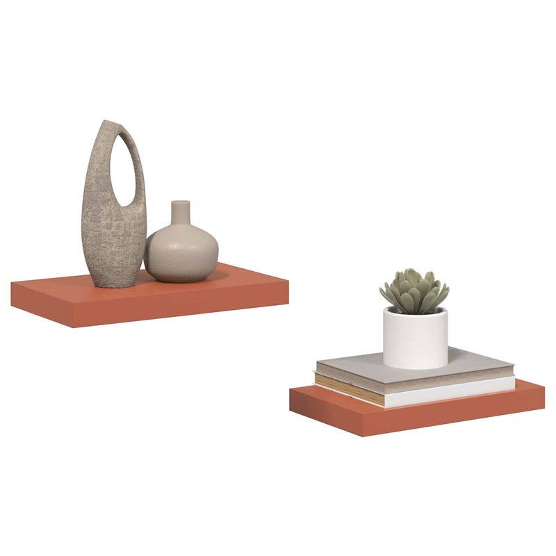 Casa si Gradina - Mobilier - Biblioteci si rafturi - Rafturi - Raft de perete 2 pcs Rosu 40 x 23,5 x 4 cm Lemn compozit - Infinity.ro