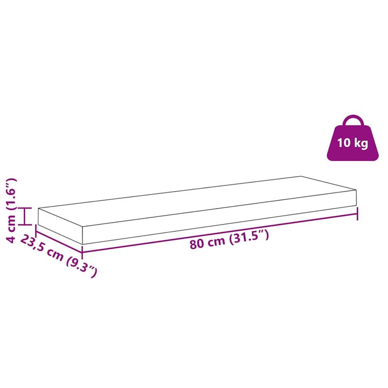 Casa si Gradina - Mobilier - Biblioteci si rafturi - Rafturi - Raft de perete Pe perete 2 pcs Marmura alba 80 x 23,5 x 4 cm - Infinity.ro