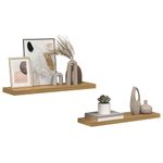 Casa si Gradina - Mobilier - Biblioteci si rafturi - Rafturi - Raft de perete 2 pcs Maro 80 x 23,5 x 4 cm Lemn compozit - Infinity.ro