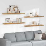 Casa si Gradina - Mobilier - Biblioteci si rafturi - Rafturi - Raft de perete 4 pcs Bej 120 x 23,5 x 4 cm Lemn compozit - Infinity.ro