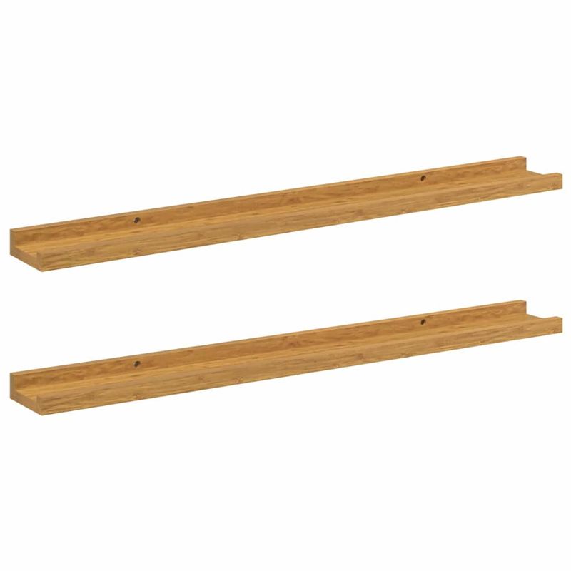 Casa si Gradina - Mobilier - Biblioteci si rafturi - Rafturi - Raft de perete cu raft 2 pcs Bej 80 x 9 x 3 cm Lemn compozit - Infinity.ro