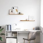 Casa si Gradina - Mobilier - Biblioteci si rafturi - Rafturi - Raft de perete cu raft 2 pcs Bej 80 x 9 x 3 cm Lemn compozit - Infinity.ro