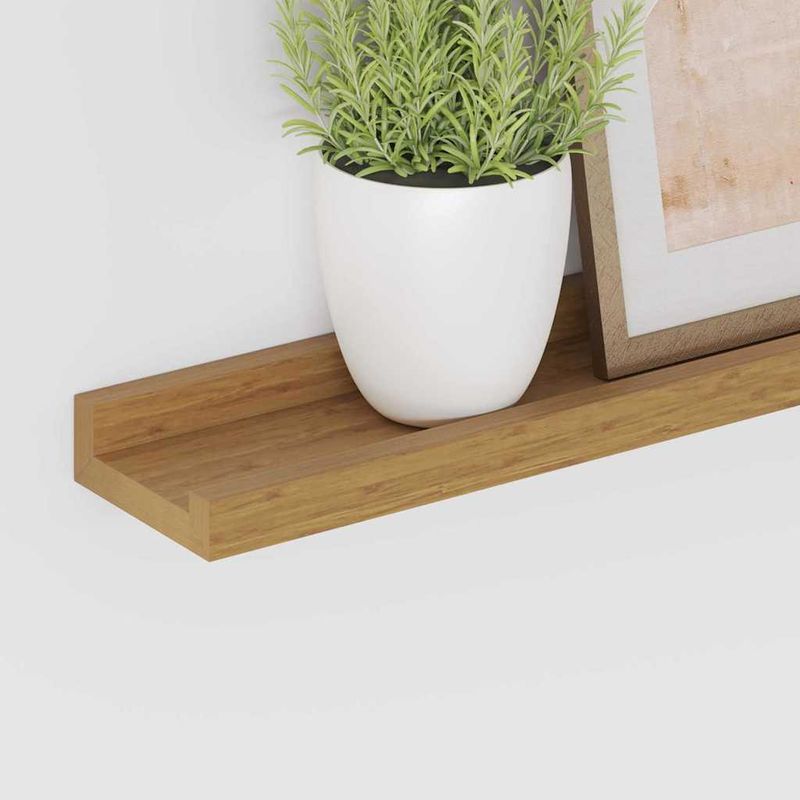 Casa si Gradina - Mobilier - Biblioteci si rafturi - Rafturi - Raft de perete cu raft 2 pcs Bej 80 x 9 x 3 cm Lemn compozit - Infinity.ro