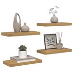 Casa si Gradina - Mobilier - Biblioteci si rafturi - Rafturi - Raft de perete 4 pcs Maro 50 x 23 x 4 cm Lemn compozit - Infinity.ro