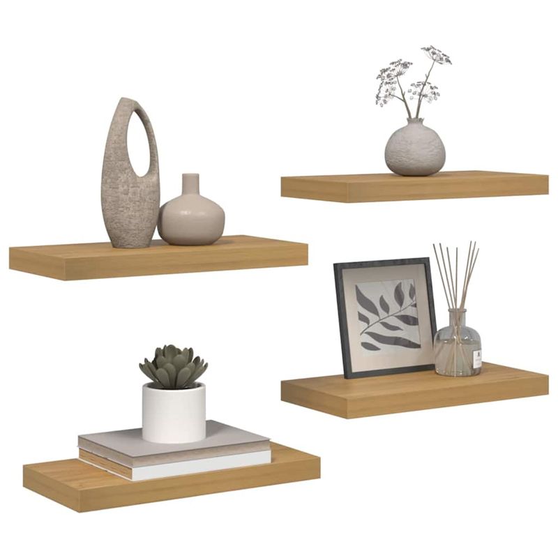 Casa si Gradina - Mobilier - Biblioteci si rafturi - Rafturi - Raft de perete 4 pcs Maro 50 x 23 x 4 cm Lemn compozit - Infinity.ro