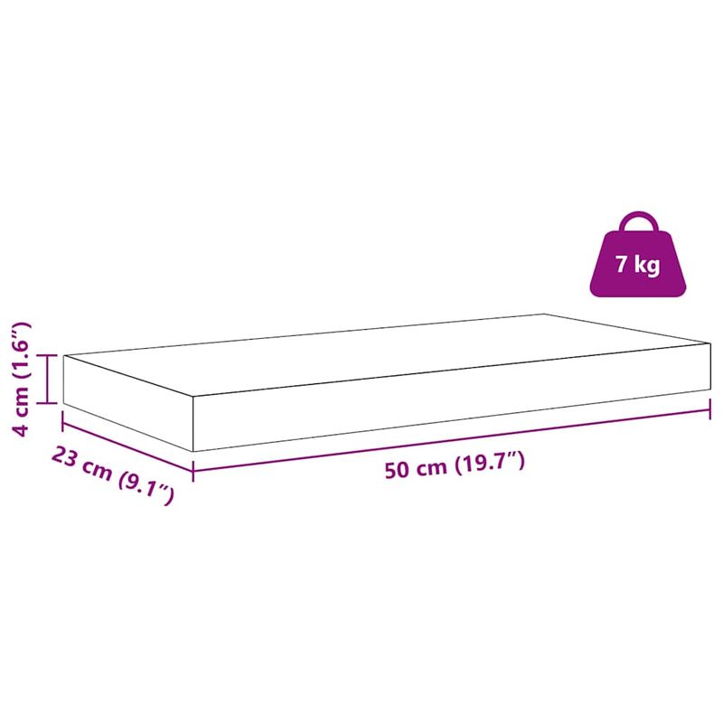 Casa si Gradina - Mobilier - Biblioteci si rafturi - Rafturi - Raft de perete 4 pcs Maro 50 x 23 x 4 cm Lemn compozit - Infinity.ro