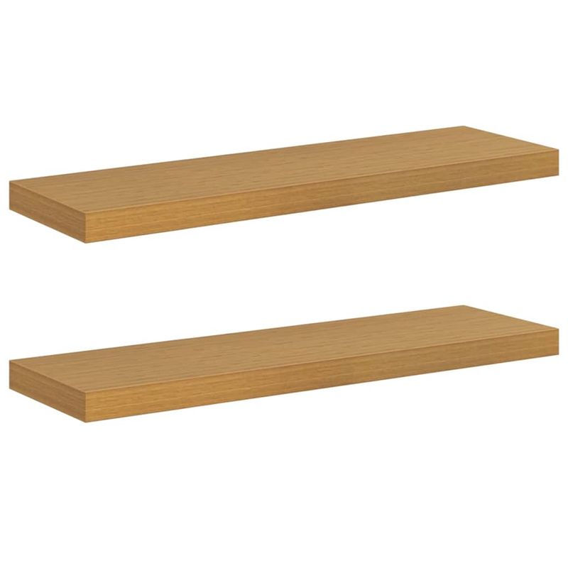Casa si Gradina - Mobilier - Biblioteci si rafturi - Rafturi - Raft de perete 2 pcs Bej 90 x 23,5 x 4 cm Lemn compozit - Infinity.ro