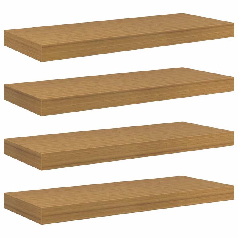 Casa si Gradina - Mobilier - Biblioteci si rafturi - Rafturi - Raft de perete Pe perete 4 pcs Bej 50 x 23 x 4 cm Lemn compozit - Infinity.ro