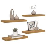 Casa si Gradina - Mobilier - Biblioteci si rafturi - Rafturi - Raft de perete Pe perete 4 pcs Bej 50 x 23 x 4 cm Lemn compozit - Infinity.ro