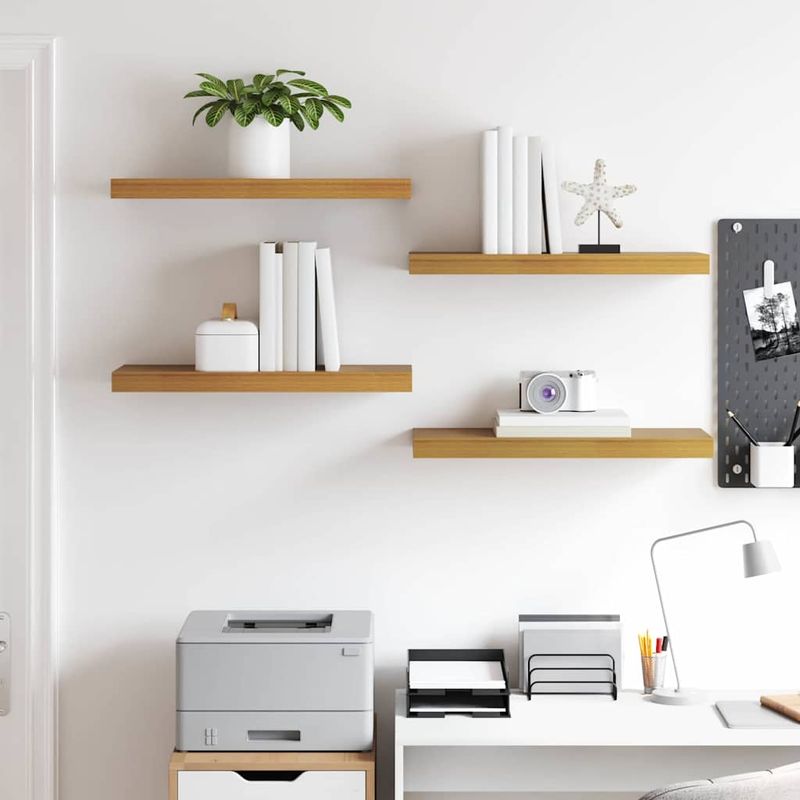 Casa si Gradina - Mobilier - Biblioteci si rafturi - Rafturi - Raft de perete Pe perete 4 pcs Bej 50 x 23 x 4 cm Lemn compozit - Infinity.ro