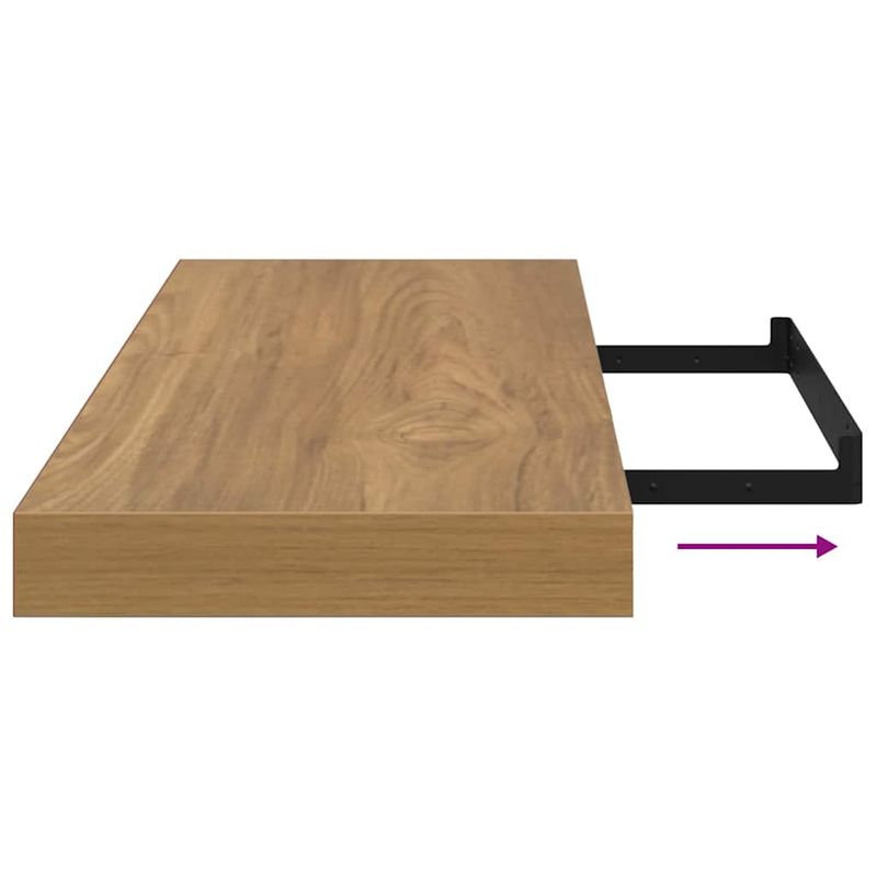 Casa si Gradina - Mobilier - Biblioteci si rafturi - Rafturi - Raft de perete Pe perete Maro 80 x 23,5 x 4 cm Lemn compozit - Infinity.ro
