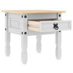 Casa si Gradina - Mobilier - Mese si birouri - Mese living - Masa laterala cu sertar Alb 50 x 50 x 50 cm Lemn de pin masiv - Infinity.ro