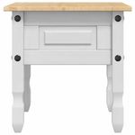 Casa si Gradina - Mobilier - Mese si birouri - Mese living - Masa laterala cu sertar Alb 50 x 50 x 50 cm Lemn de pin masiv - Infinity.ro