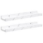 Casa si Gradina - Mobilier - Biblioteci si rafturi - Rafturi - Raft de perete 2 pcs Marmura alba 40 x 9 x 3 cm Lemn compozit - Infinity.ro