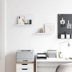 Casa si Gradina - Mobilier - Biblioteci si rafturi - Rafturi - Raft de perete 2 pcs Marmura alba 40 x 9 x 3 cm Lemn compozit - Infinity.ro