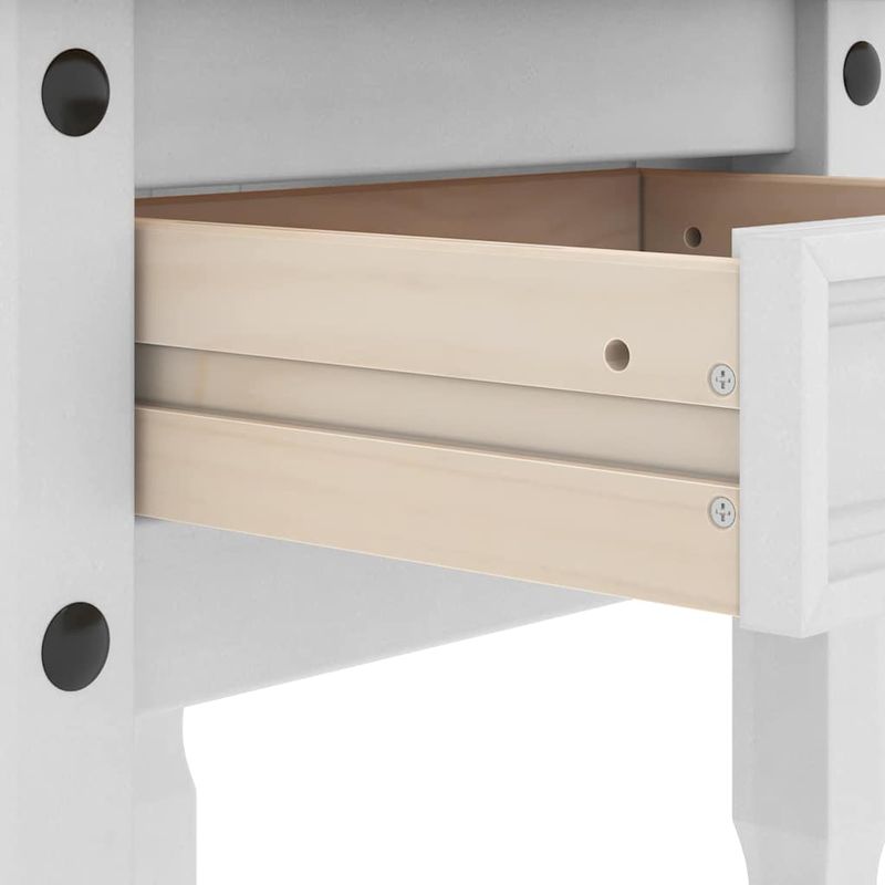 Casa si Gradina - Mobilier - Mese si birouri - Mese living - Masa laterala cu sertar Alb 50 x 50 x 50 cm Lemn de pin masiv - Infinity.ro