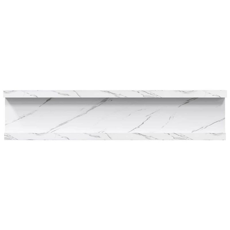 Casa si Gradina - Mobilier - Biblioteci si rafturi - Rafturi - Raft de perete 2 pcs Marmura alba 40 x 9 x 3 cm Lemn compozit - Infinity.ro