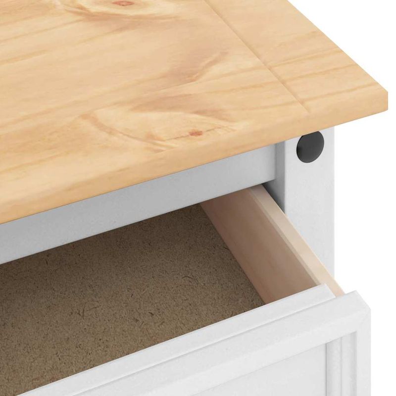Casa si Gradina - Mobilier - Mese si birouri - Mese living - Masa laterala cu sertar Alb 50 x 50 x 50 cm Lemn de pin masiv - Infinity.ro