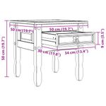 Casa si Gradina - Mobilier - Mese si birouri - Mese living - Masa laterala cu sertar Alb 50 x 50 x 50 cm Lemn de pin masiv - Infinity.ro