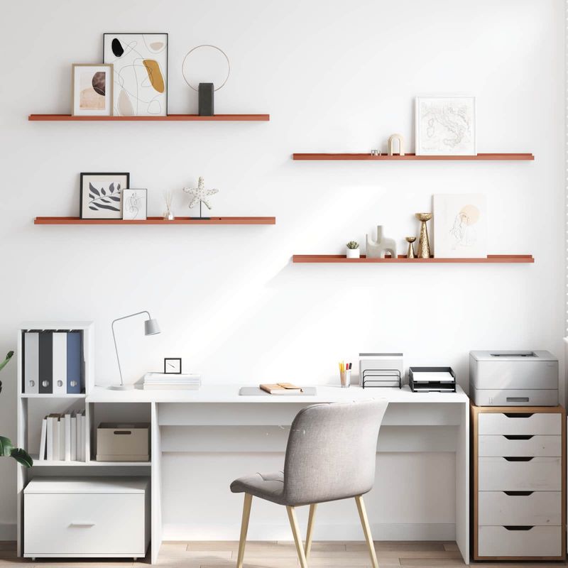 Casa si Gradina - Mobilier - Biblioteci si rafturi - Rafturi - Raft de perete cu raft 4 pcs Rosu 115 x 9 x 3 cm Lemn compozit - Infinity.ro