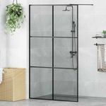 Casa si Gradina - Sanitare - Cazi si cabine de dus - Paravane si usi - Zid de dus walk-in Negru 115 x 195 cm sticla securizata - Infinity.ro