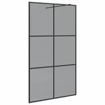 Casa si Gradina - Sanitare - Cazi si cabine de dus - Paravane si usi - Zid de dus walk-in Negru 115 x 195 cm sticla securizata - Infinity.ro