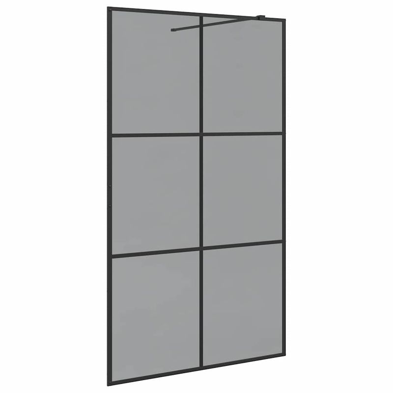 Casa si Gradina - Sanitare - Cazi si cabine de dus - Paravane si usi - Zid de dus walk-in Negru 115 x 195 cm sticla securizata - Infinity.ro