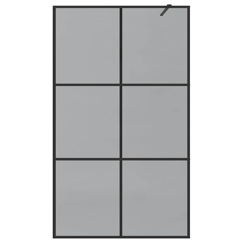 Casa si Gradina - Sanitare - Cazi si cabine de dus - Paravane si usi - Zid de dus walk-in Negru 115 x 195 cm sticla securizata - Infinity.ro