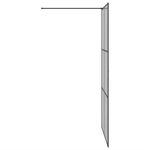 Casa si Gradina - Sanitare - Cazi si cabine de dus - Paravane si usi - Zid de dus walk-in Negru 115 x 195 cm sticla securizata - Infinity.ro