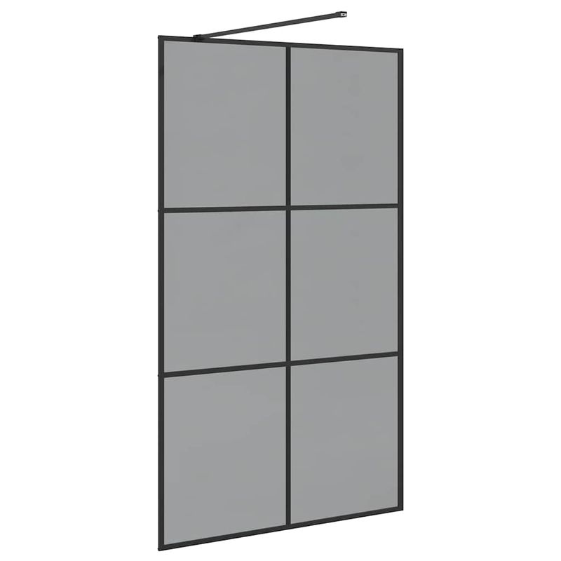 Casa si Gradina - Sanitare - Cazi si cabine de dus - Paravane si usi - Zid de dus walk-in Negru 115 x 195 cm sticla securizata - Infinity.ro