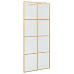Casa si Gradina - Sanitare - Cazi si cabine de dus - Paravane si usi - Zid de dus walk-in Auriu 90 x 195 cm sticla securizata - Infinity.ro
