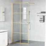 Casa si Gradina - Sanitare - Cazi si cabine de dus - Paravane si usi - Zid de dus walk-in Auriu 90 x 195 cm sticla securizata - Infinity.ro