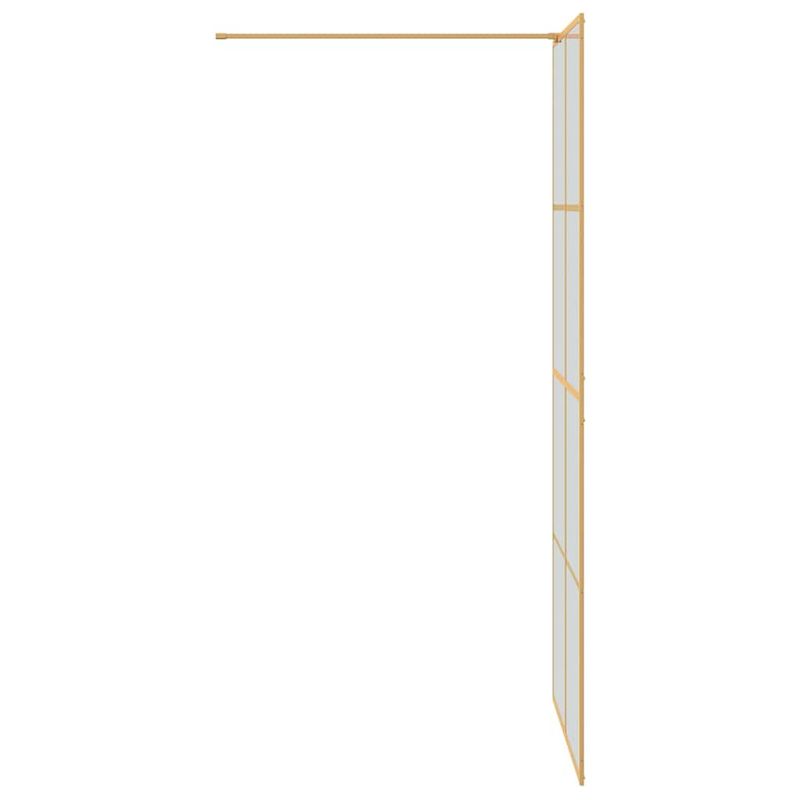 Casa si Gradina - Sanitare - Cazi si cabine de dus - Paravane si usi - Zid de dus walk-in Auriu 90 x 195 cm sticla securizata - Infinity.ro