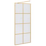 Casa si Gradina - Sanitare - Cazi si cabine de dus - Paravane si usi - Zid de dus walk-in Auriu 90 x 195 cm sticla securizata - Infinity.ro