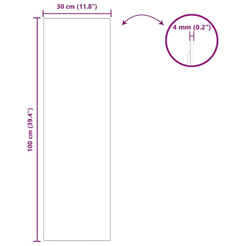 Casa si Gradina - Decoratiuni - Oglinzi - Oglinda de perete 30 x 100 cm sticla securizata - Infinity.ro