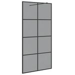 Casa si Gradina - Sanitare - Cazi si cabine de dus - Paravane si usi - Zid de dus walk-in Negru 100 x 195 cm sticla securizata - Infinity.ro